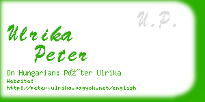 ulrika peter business card